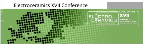 Electroceramics XVII conference online: EOSMAD is there